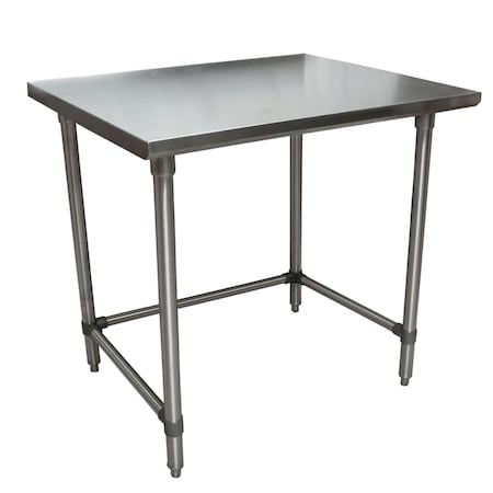 Bk Resources Stainless Steel Work Table With Open Base, Plastic Feet, 36"Wx24"D SVTOB-3624